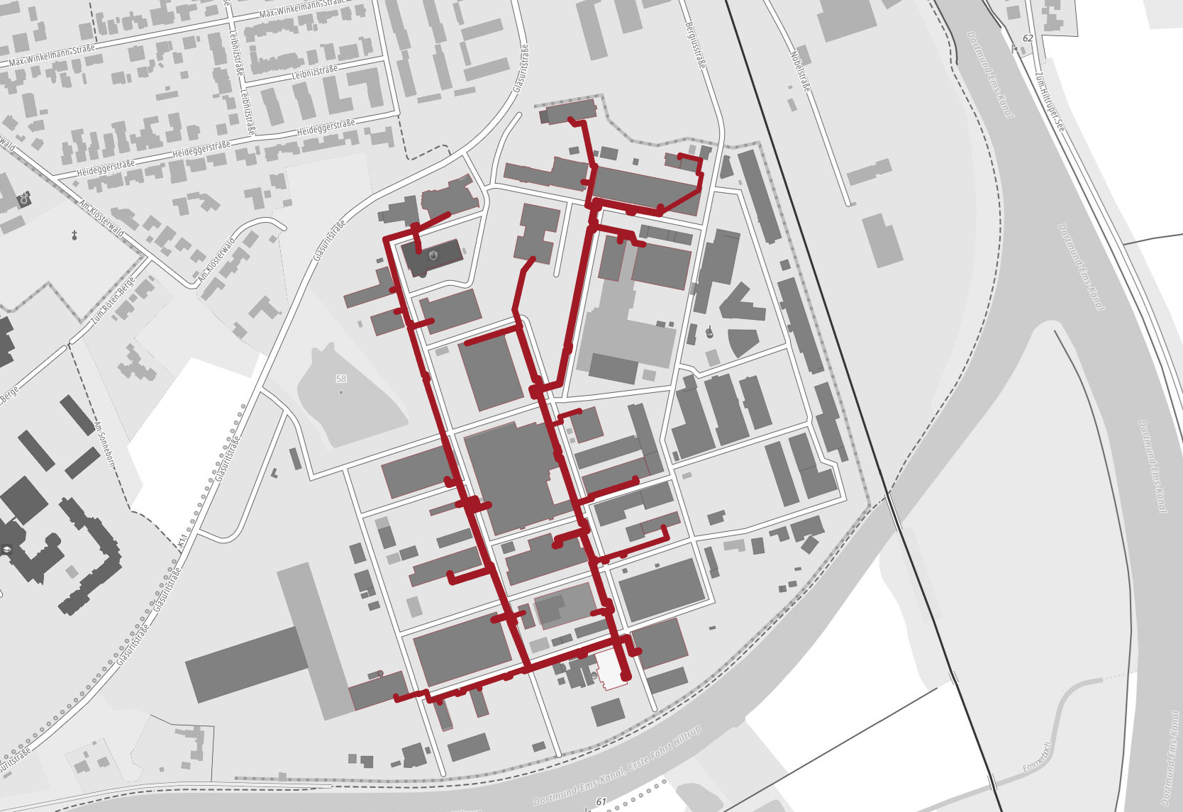 Map of the heat network