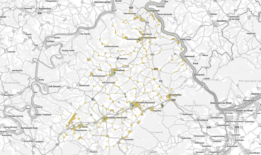 Karte des Wärmenetzes