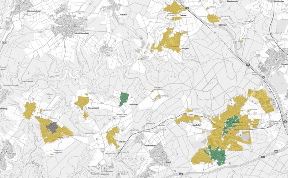 Map of the heat network