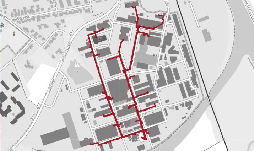 Map of the heat network